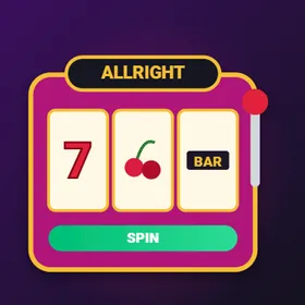 Allright – ilustracja automatu z bębnami 7, wiśnie i BAR